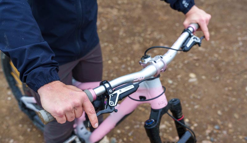 Bike handles from the front