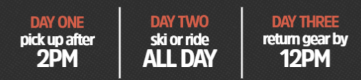ski & snowboard pick up & drop off schedule