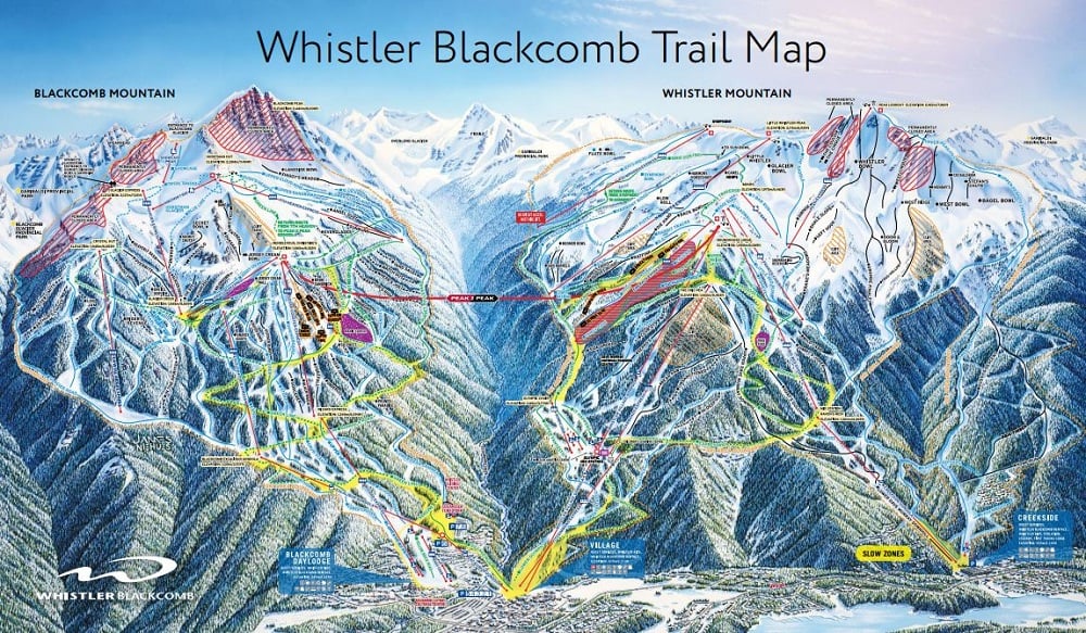 Whistler Blackcomb Trail Map