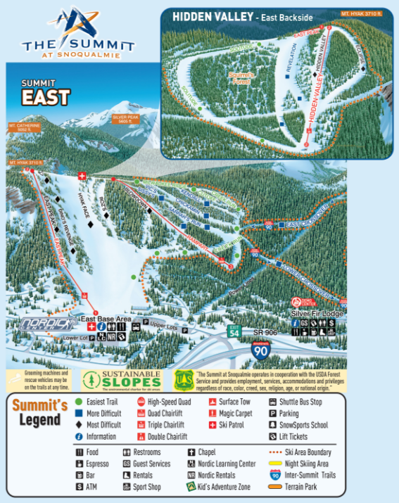 Summit East Trail Map