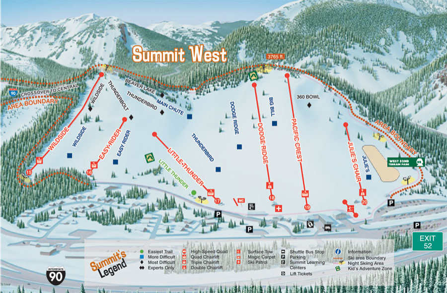 Summit West Trail Map