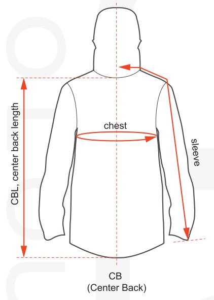 Women's CLWR Clothing Size Chart - 2015 | evo