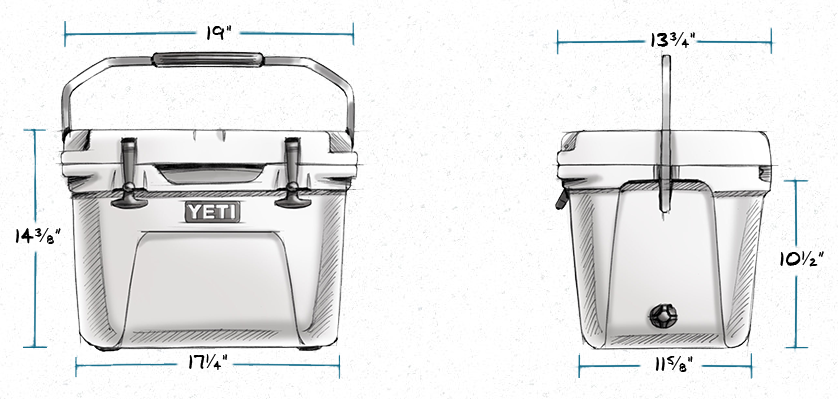 yeti roadie 20 dimensions