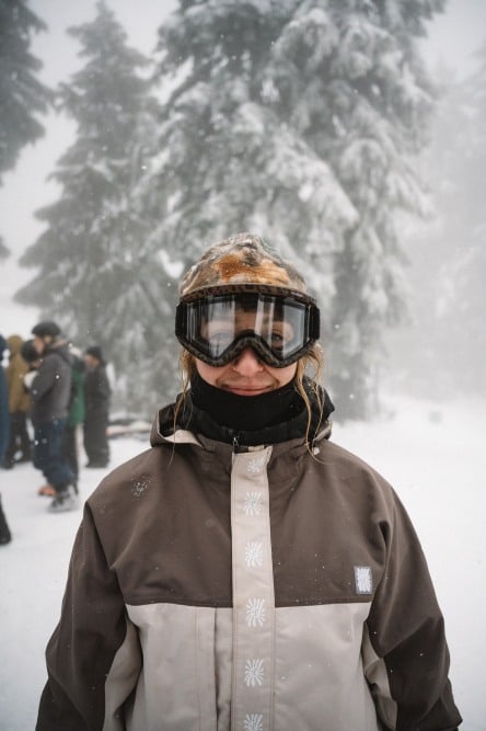 2026 Arbor Kuro Neko Snowboard Reviewer Emma Chamberland