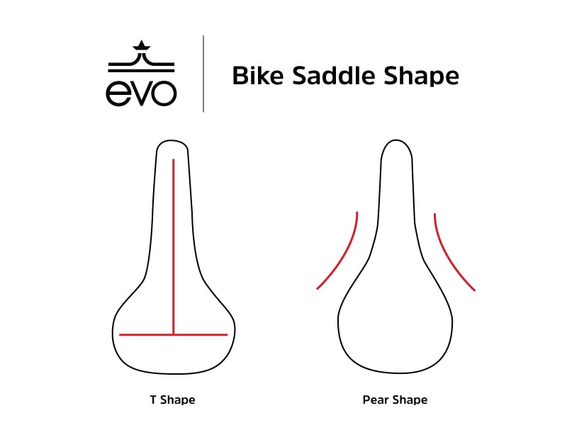 Bike saddle or seat shape