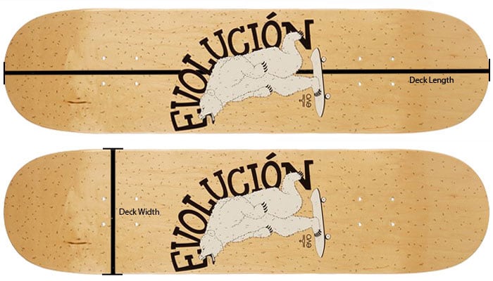 Size Chart For Skateboards