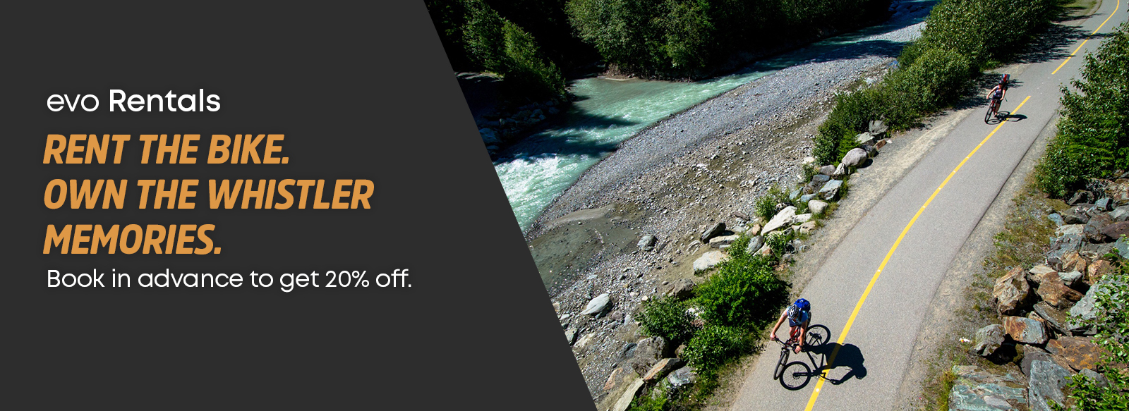 Valley Trail Bike Riders Next to River
