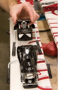 Different brake widths shown on a K2 Pontoon Ski