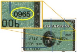 American Express Verification Number