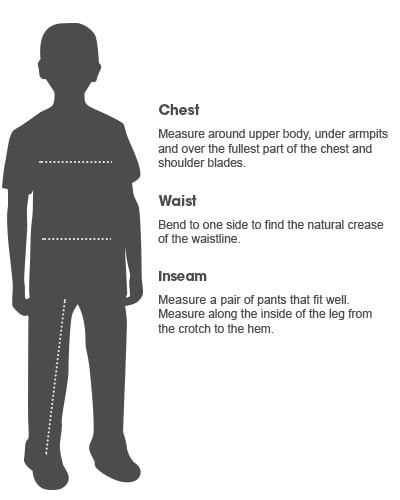 Kids' Helly Hansen Clothing Size Chart