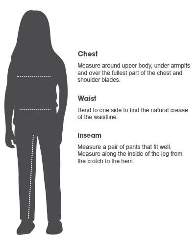 Xcel Womens Wetsuit Size Chart