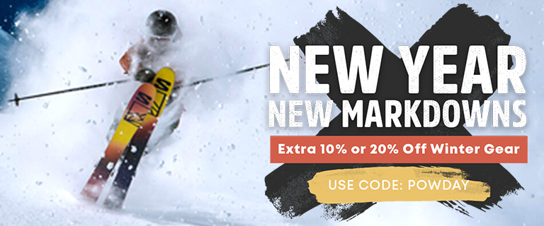 New Year, New Markdowns up to 10% or 20% off winter gear