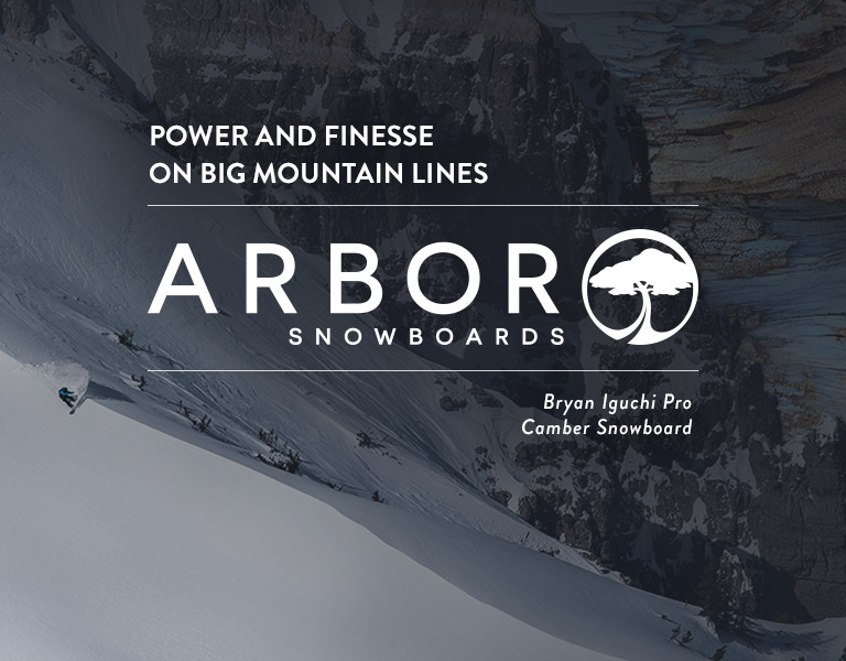 Power & Finesse On Big Mountain Lines. Arbor Snowboards.