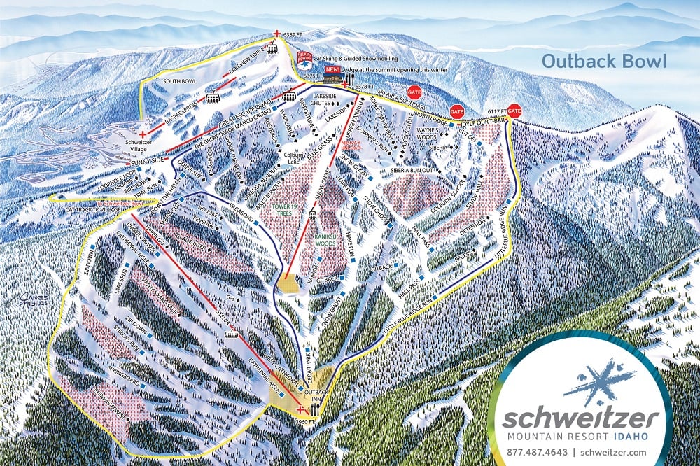 Schweitzer Trail Map