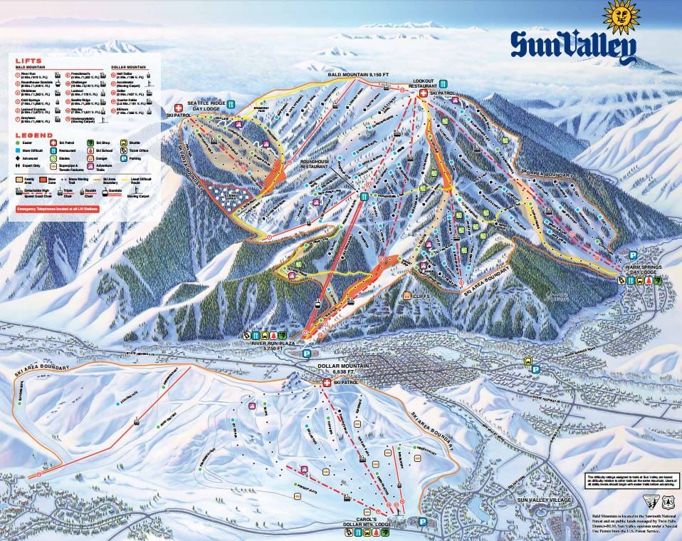 Sun Valley Trail Map