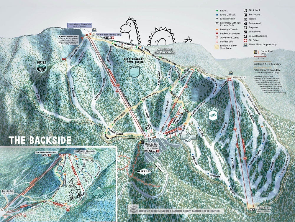 Sierra at Tahoe Trail Map