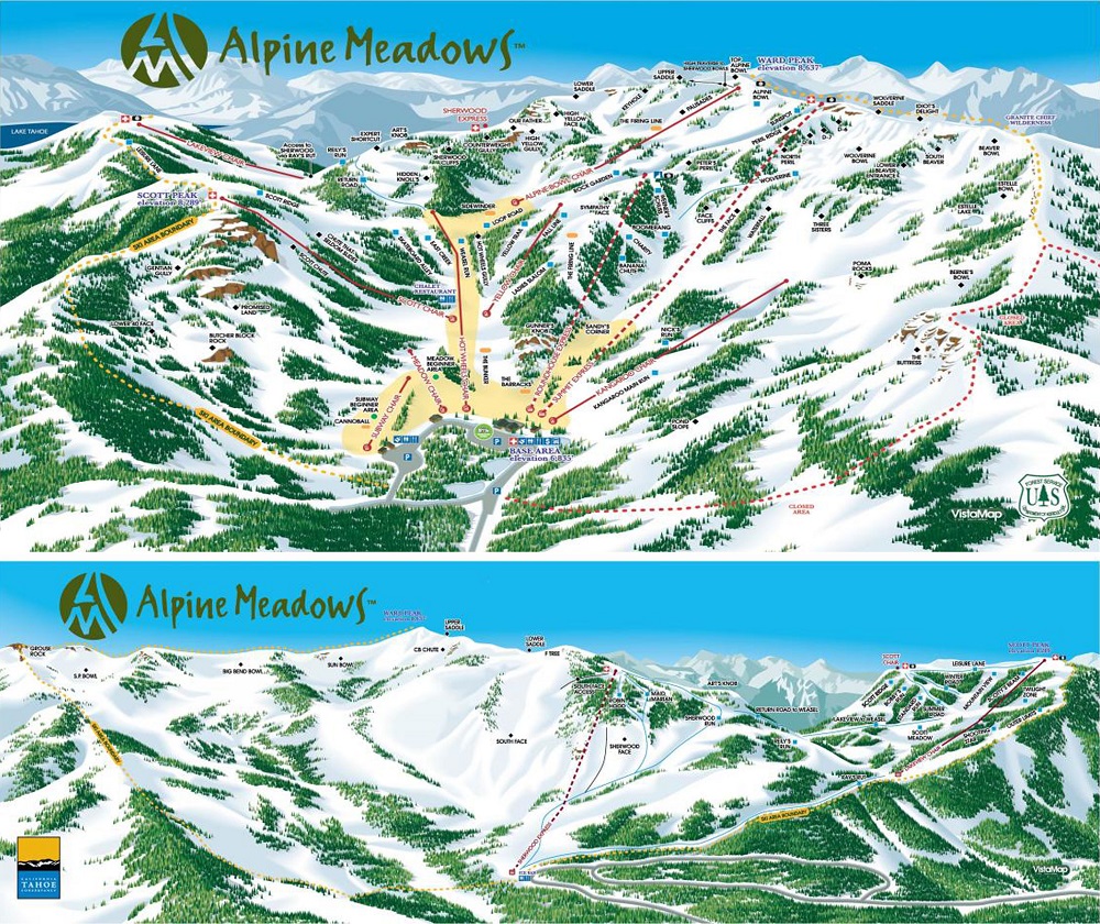 Alpine Meadows Trail Map